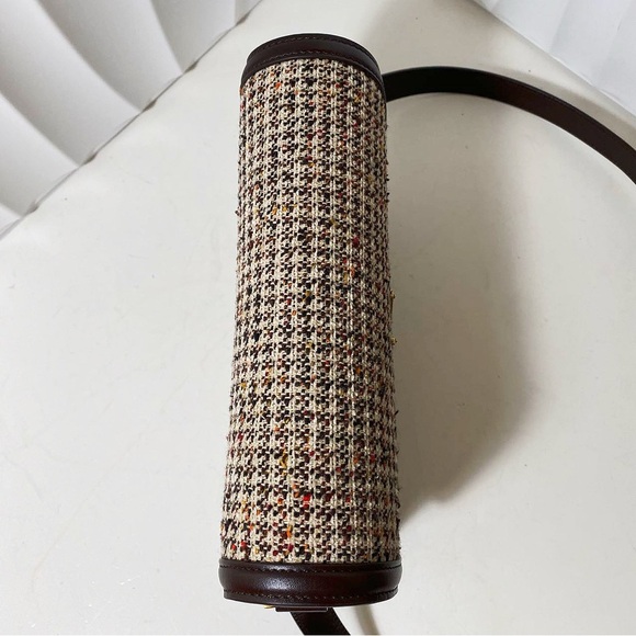 YSL Saint Laurent Tweed & Leather Solferino Shoulder Bag - Picture 5 of 11